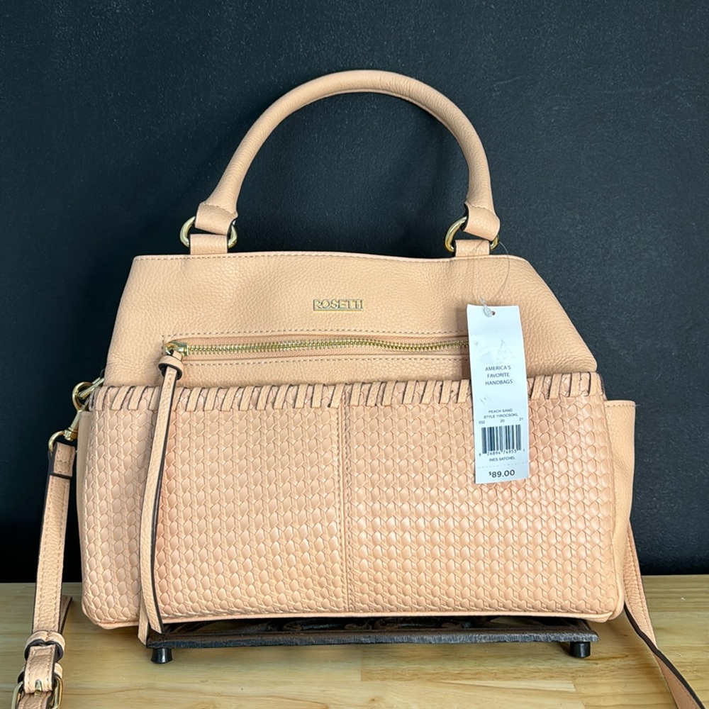 NWT Rosetti Peach Sand Ines Satchel‎ Purse